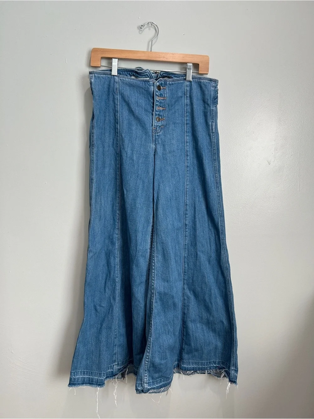 Free People Denim Wide Leg Jeans